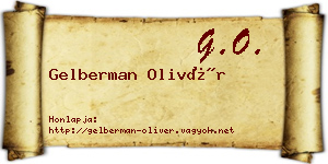 Gelberman Olivér névjegykártya